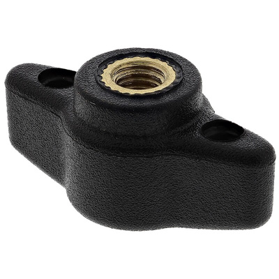 RS PRO Black Wing Clamping Knob, M5, Threaded Hole