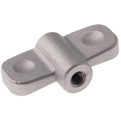 RS PRO Silver Wing Clamping Knob, M6, Threaded Hole