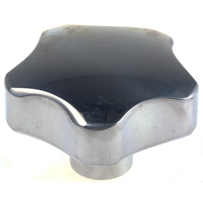 RS PRO Silver Multiple Lobes Clamping Knob, M12, Threaded Hole