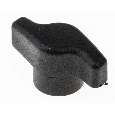 RS PRO Black Wing Clamping Knob, M6, Threaded Hole