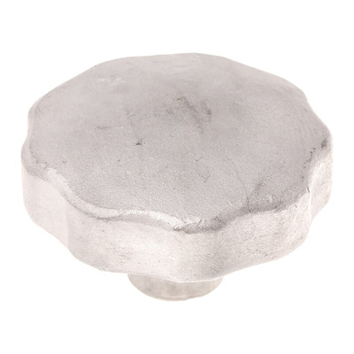 RS PRO Silver Multiple Lobes Clamping Knob, M10, Threaded Hole
