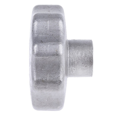 RS PRO Silver Multiple Lobes Clamping Knob, M10, Threaded Through Hole