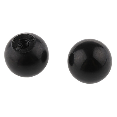 RS PRO Black Ball Clamping Knob, M4, Threaded Hole