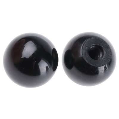 RS PRO Black Ball Clamping Knob, M5, Threaded Hole
