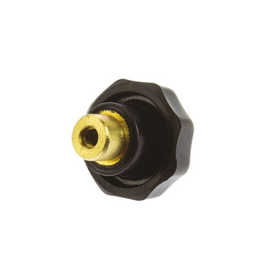 RS PRO Black Multiple Lobes Clamping Knob, M5, Threaded Hole