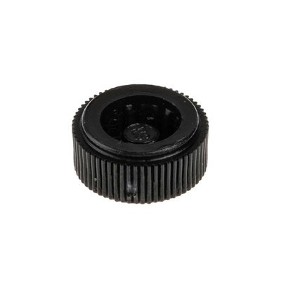 RS PRO Black Knurled Clamping Knob, M3, Unthreaded Hole