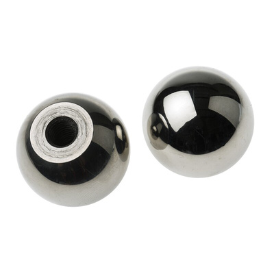 RS PRO Silver Stainless Steel Ball Clamping Knob, 4 mm, Unthreaded Hole