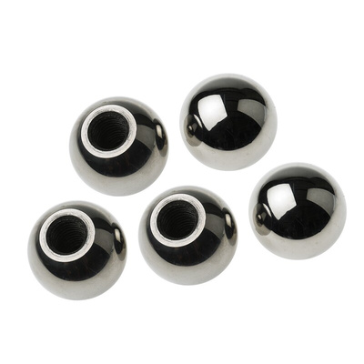 RS PRO Silver Ball Clamping Knob, M6, Threaded Hole
