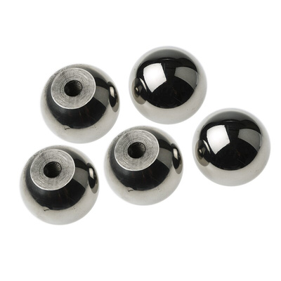 RS PRO Silver Ball Clamping Knob, M6, Threaded Hole