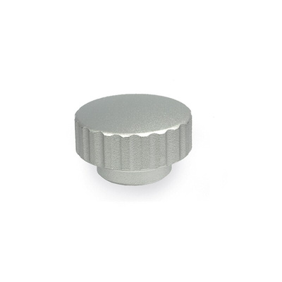 Elesa 503521 Natural Stainless Steel Round Knob, M8, Blind Hole