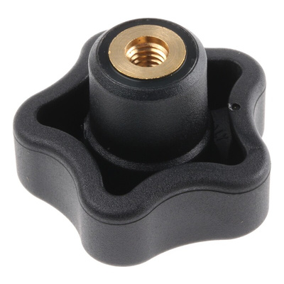 Elesa 69893 Black Multiple Lobes Clamping Knob, M6, Threaded Hole