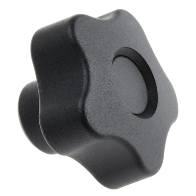 Elesa 69893 Black Multiple Lobes Clamping Knob, M6, Threaded Hole