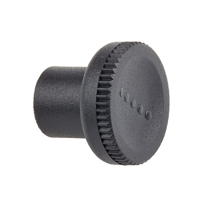 RS PRO Black Knurled Clamping Knob, M4, Threaded Hole