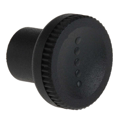 RS PRO Black Knurled Clamping Knob, M5, Threaded Hole