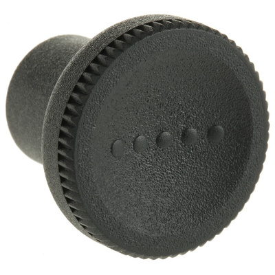 RS PRO Black Knurled Clamping Knob, M8, Threaded Hole