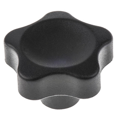 Elesa 166346 Black Multiple Lobes Clamping Knob, M8, Threaded Hole