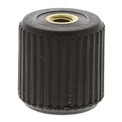 RS PRO Black Knurled Clamping Knob, M5, Threaded Hole
