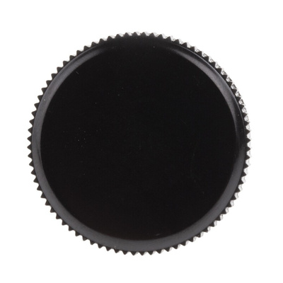 RS PRO Black Knurled Clamping Knob, M8, Threaded Stud