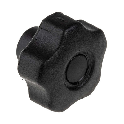 RS PRO Black Multiple Lobes Clamping Knob, M8, Threaded Hole