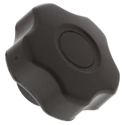 RS PRO Black Multiple Lobes Clamping Knob, M10, Threaded Hole