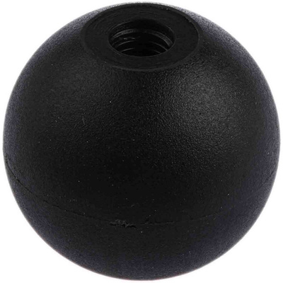 RS PRO Black Ball Clamping Knob, M10, Threaded Hole