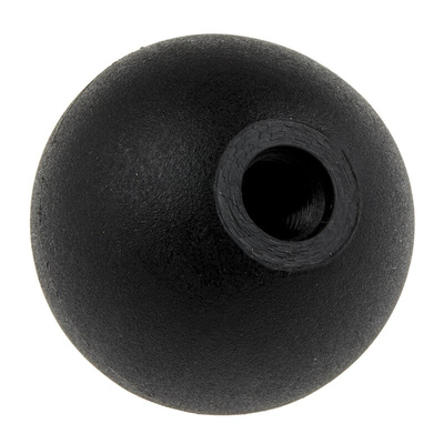 RS PRO Black Ball Clamping Knob, M12, Threaded Hole