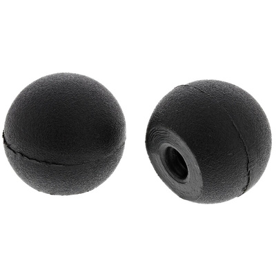 RS PRO Black Ball Clamping Knob, M4, Threaded Hole
