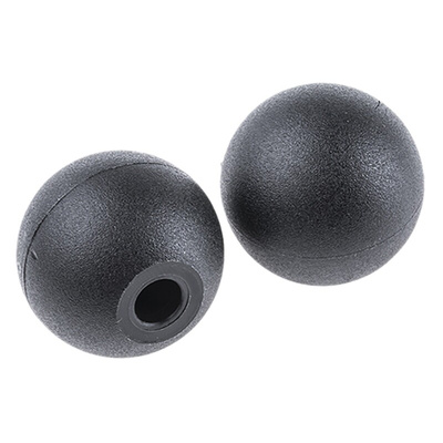 RS PRO Black Duroplast Ball Clamping Knob, M8, Unthreaded Hole
