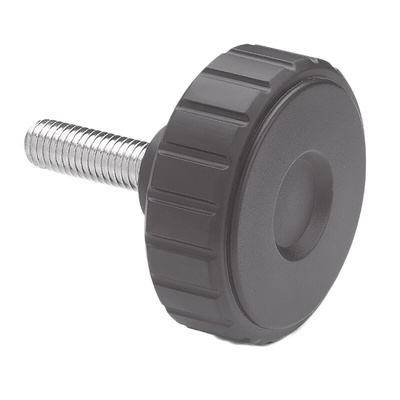 Elesa 134381 Knurled Clamping Knob, M8, Threaded Stud