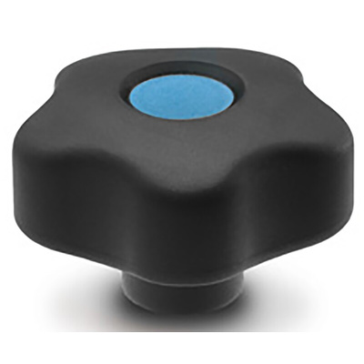 Elesa 169894-C9 Black Hex Clamping Knob, M8, Threaded Hole