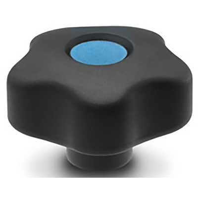 Elesa 169954-C9 Black Hex Clamping Knob, M10, Threaded Hole