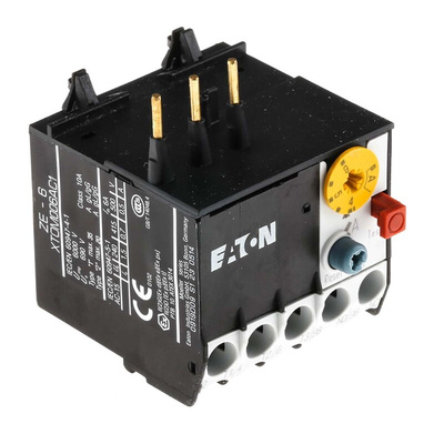 Eaton ZE Overload Relay 1NO + 1NC, 4 → 6 A F.L.C, 6 A Contact Rating, 6 W, 600 V ac