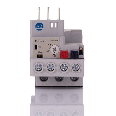 Allen Bradley 193-K Overload Relay 1NO + 1NC, 2.9 → 4 A F.L.C, 4 A Contact Rating, 6 W, 690 Vac, Bulletin