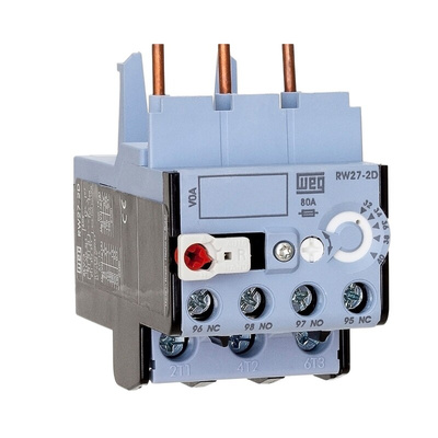 WEG RW27 Thermal Overload Relay 1NO + 1NC, 0.63 A F.L.C, 430 → 630 mA Contact Rating, 0.9 → 1.7 W, 3P