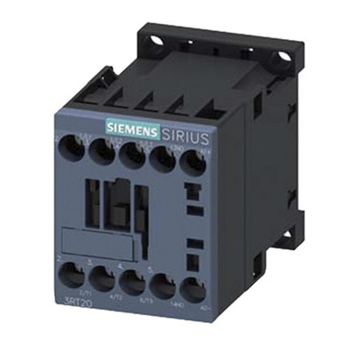 Siemens 3RT2 Control Relay 3NO, 9 A F.L.C, 22 A Contact Rating, 24 Vdc, 3P, SIRIUS