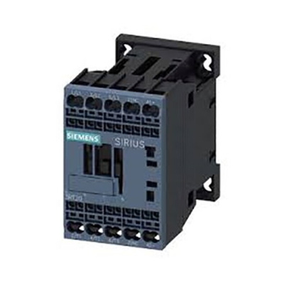 Siemens 3RT2 Control Relay 3NO, 11 A F.L.C, 22 A Contact Rating, 24 Vdc, 3P, SIRIUS