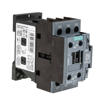 Siemens 3RT2 Control Relay 3NO, 22 A F.L.C, 40 A Contact Rating, 230 Vac, 3P, SIRIUS