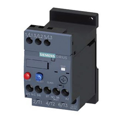 Siemens 3RU2 Overload Relay 1NO + 1NC, 1.25 A F.L.C, 3 A Contact Rating, 3P, SIRIUS Innovation