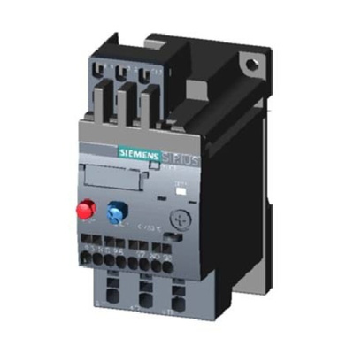Siemens 3RU2 Overload Relay 1NO + 1NC, 8 A F.L.C, 3 A Contact Rating, 6 W, 3P, SIRIUS Innovation