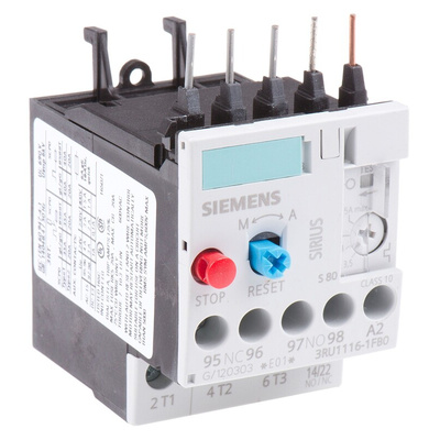 Siemens 3RU Overload Relay NO/NC, 3.5 → 5 A F.L.C, 5 A Contact Rating, 1.5 kW, 3P, Sirius Classic