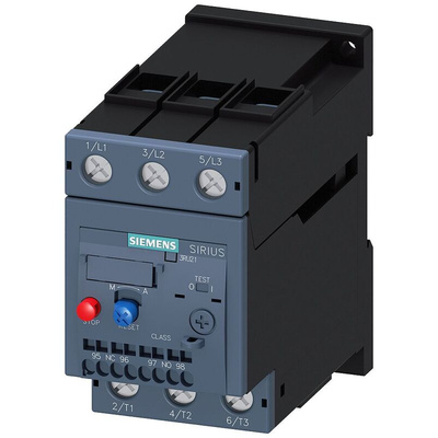 Siemens Contactor Relay 1NC/1NO, 0.25 A F.L.C, 3 A Contact Rating, 0.12 kW, 3P, SIRIUS 3RU