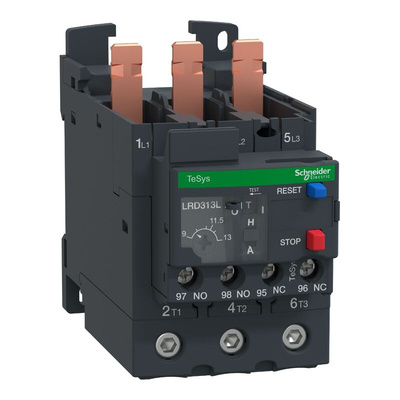 Schneider Electric Thermal Overload Relay 1 NO + 1 NC, 9 → 13 A F.L.C, 5 A Contact Rating, TeSys