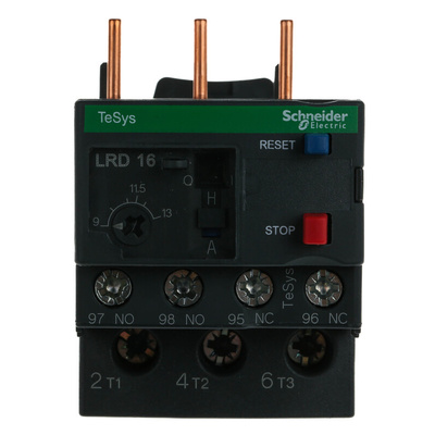 Schneider Electric LRD Thermal Overload Relay 1NO + 1NC, 9 → 13 A F.L.C, 13 A Contact Rating, 6 kV, 3P, TeSys