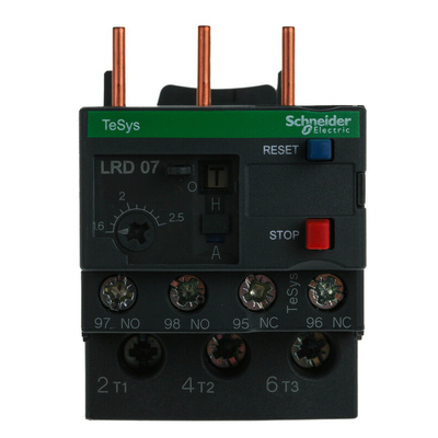 Schneider Electric LRD Overload Relay 1NO + 1NC, 1.6 → 2.5 A F.L.C, 2.5 A Contact Rating, 3P, TeSys