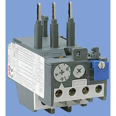 ABB TA25 Thermal Overload Relay 1NO + 1NC, 0.16 → 0.25 A F.L.C, 240 mA Contact Rating, 2.2 W, 3P, A Line