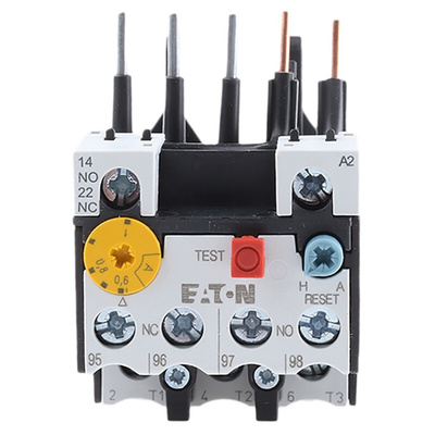Eaton Overload Relay 1NO + 1NC, 0.6 → 1 A F.L.C, 1 A Contact Rating, 6 W, 500 Vac