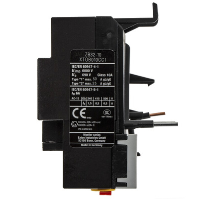 Eaton Overload Relay 1NO + 1NC, 6 → 10 A F.L.C, 10 A Contact Rating, 6 W, 500 Vac