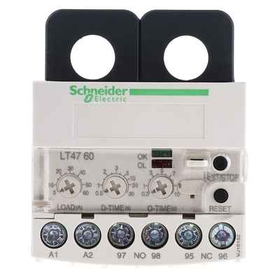 Schneider Electric LT47 Overload Relay 1NO + 1NC, 5 → 60 A F.L.C, 60 A Contact Rating, 55 W, TeSys
