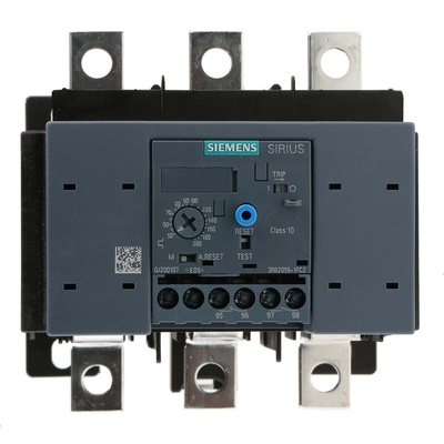 Siemens 3RB Overload Relay 1NO + 1NC, 50 → 200 A F.L.C, 315 A Contact Rating, 90 kW, 3P, SIRIUS Classic