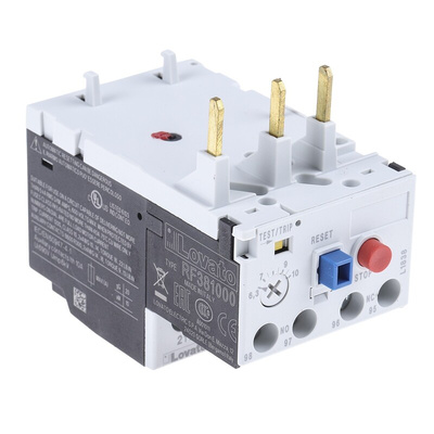 Lovato RF38 Thermal Overload Relay, 6.3 → 10 A F.L.C, 10 A Contact Rating, 3P
